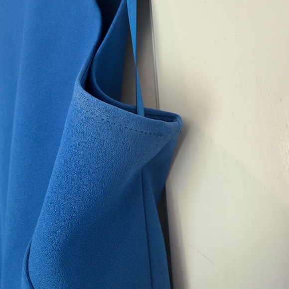 J. Crew Vibrant Blue Scalloped V-Back Jewel Neck Dress Size 12 - Picture 4 of 7